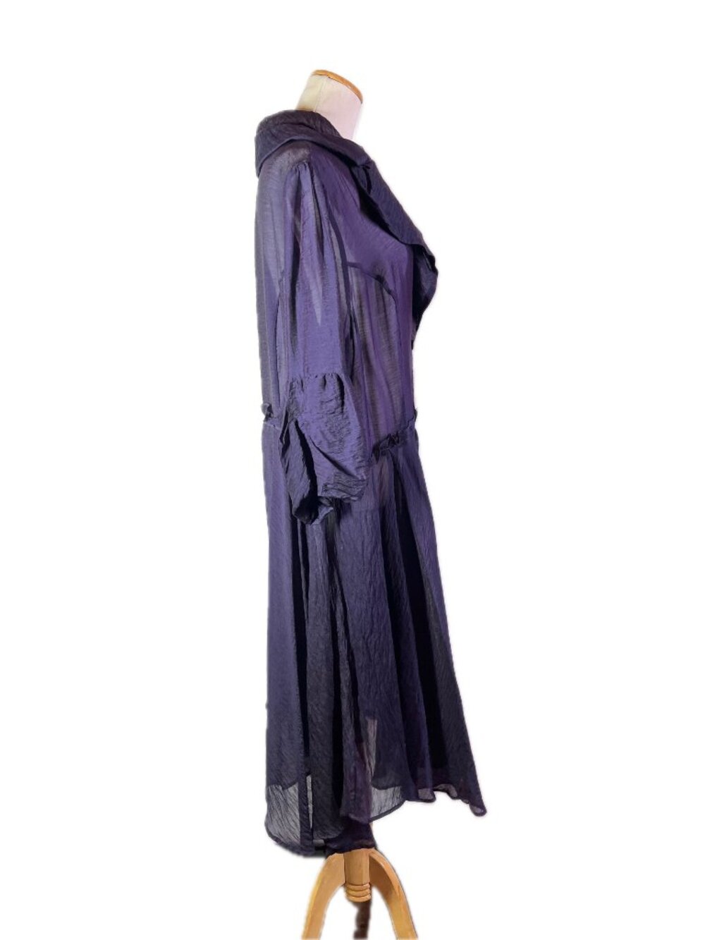 Design Today's Size 2XL Sheer Purple Coat Double-Breasted - Picture 6 of 10